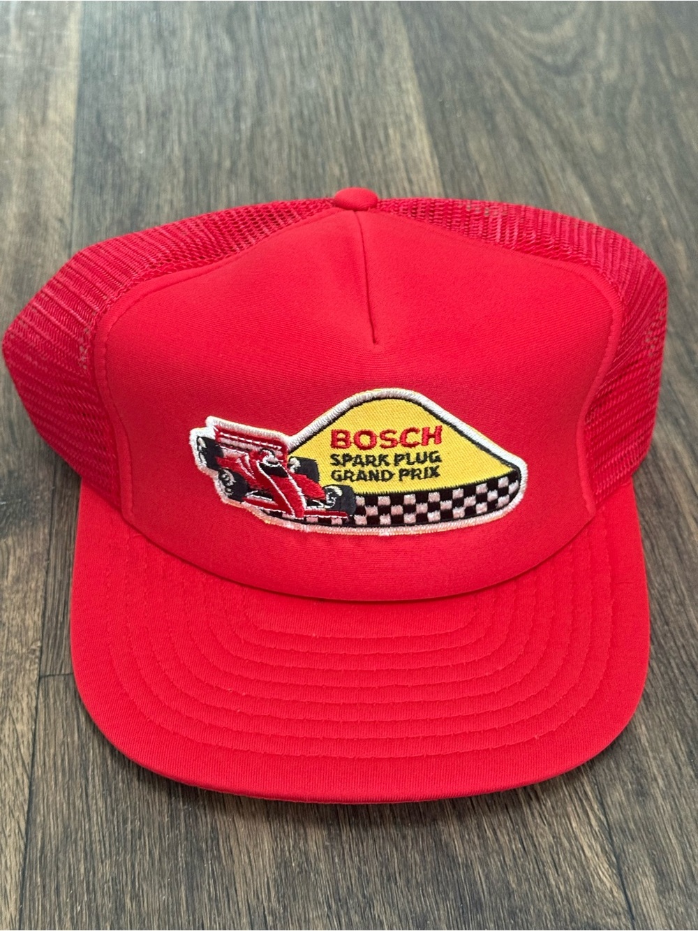Vintage Bosch Racing Patch Trucker Hat - Men's Mesh Back Cap